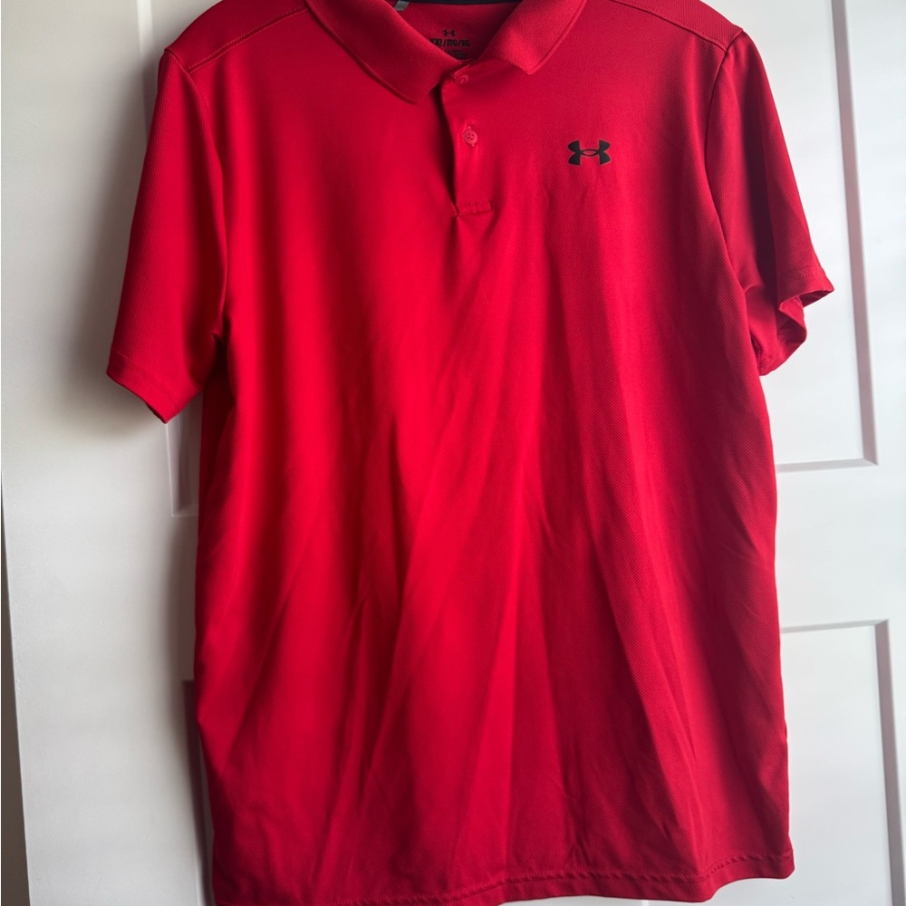 Under Armour Boys Red Polo Shirt